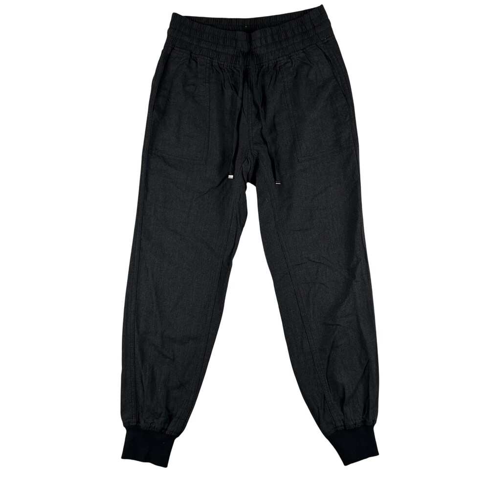 Zara Pants Womens XS Gray Jogger Elastic Waist Cuffed Twill Casual Travel
